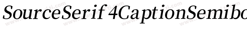 Source Serif 4 Caption Semibold字体转换